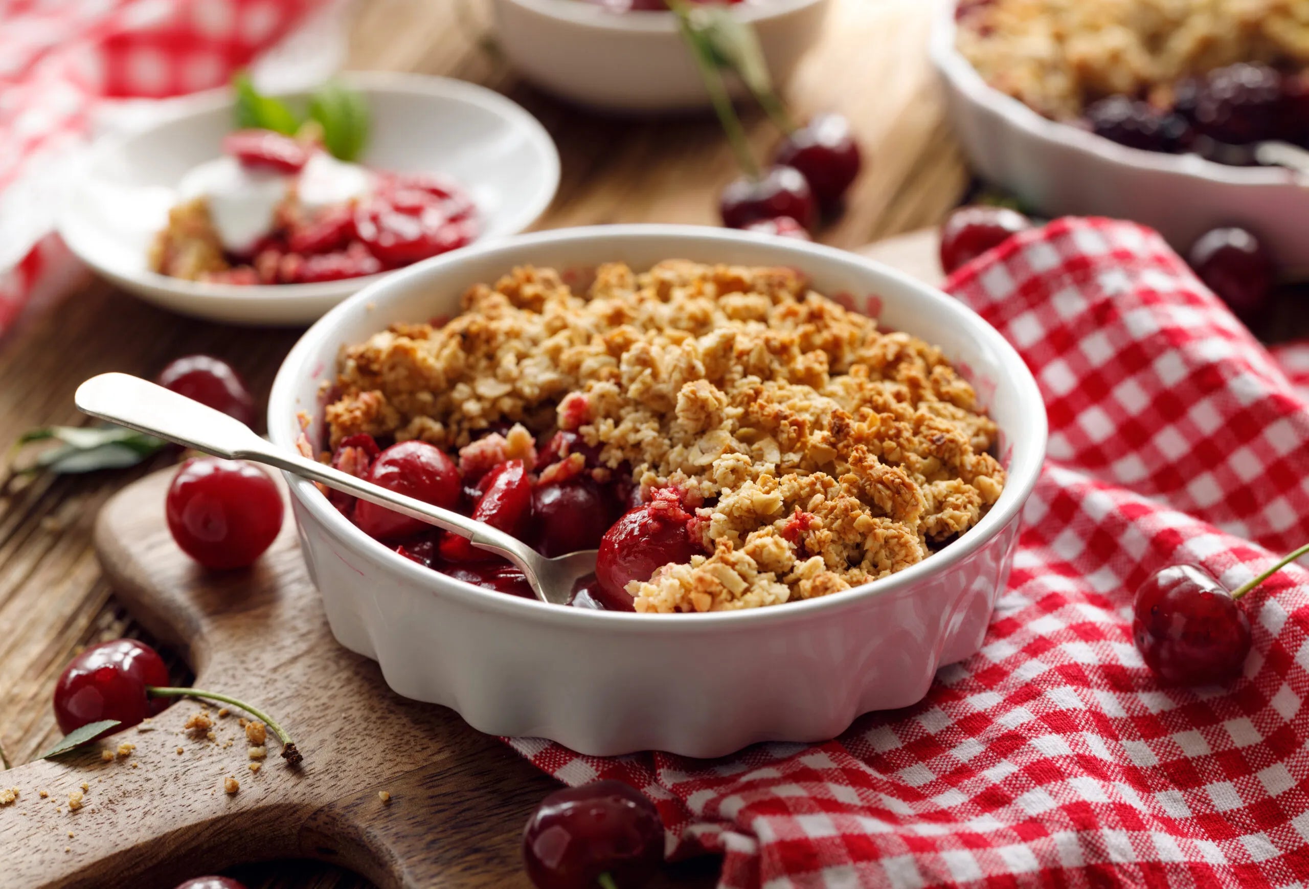 Berry Bakewell Protein Baked Oats