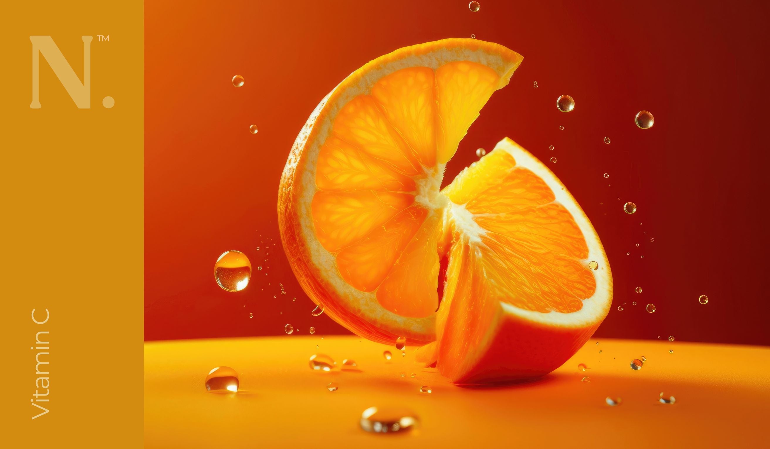 sliced orange with water droplets - Vitamin C